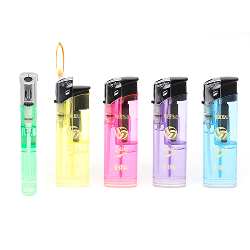 Simple transparent style Open Flame Lighter JH2020 (Transparent)