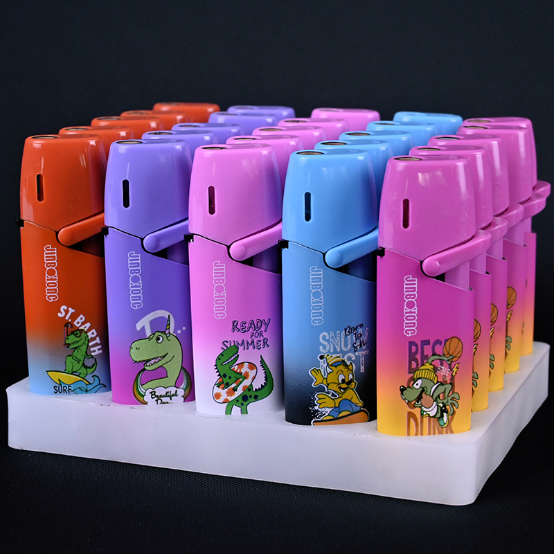 JH8053 Cartoon character blue flame straight punch lighter